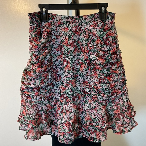 18. BP Pink and Black Bubble Mini Skirt with Ruched Ruffles Size Small - Picture 5 of 5